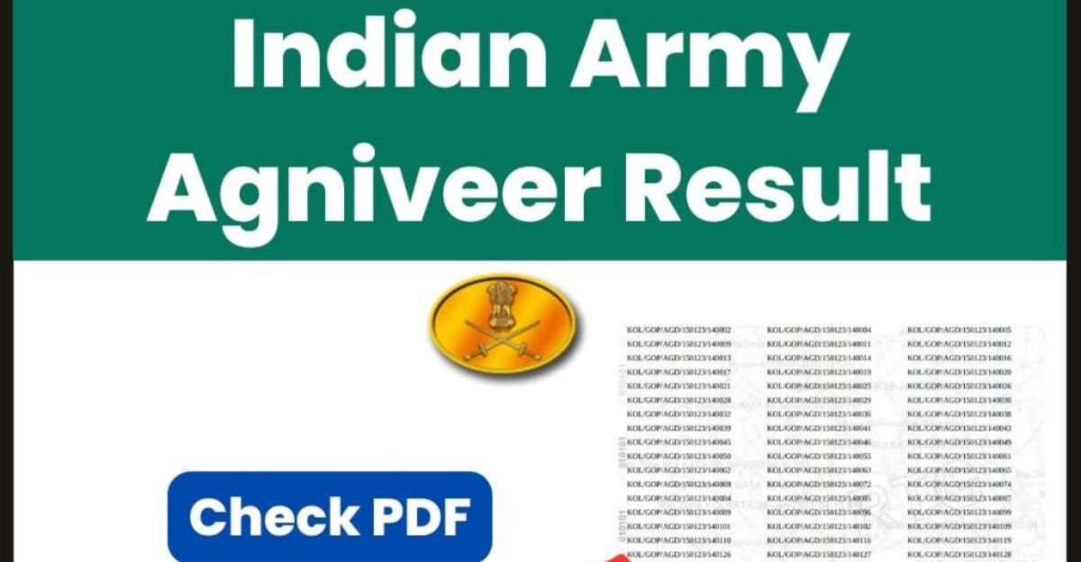 Army Agniveer Final Result 2023